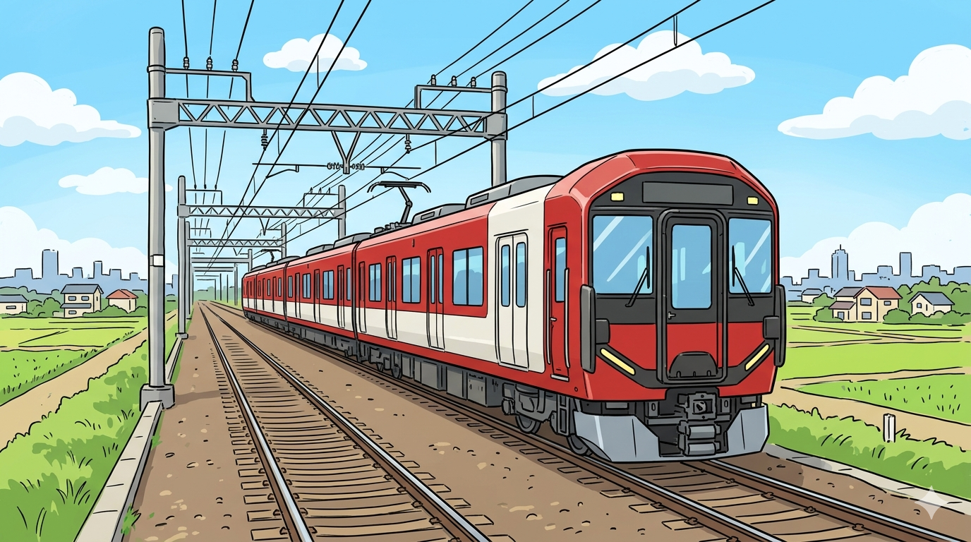 近鉄電車のようなイラスト