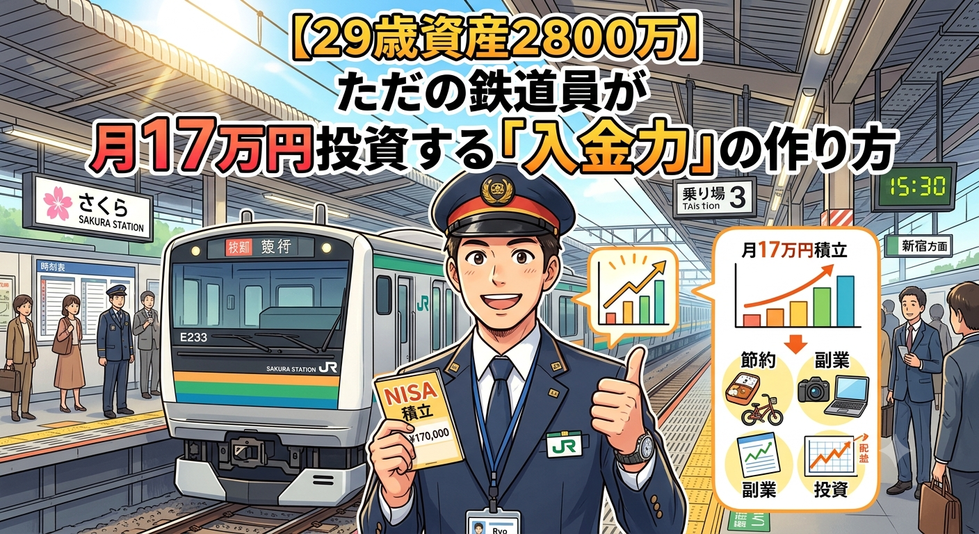 【29歳資産2800万】ただの鉄道員が月17万円投資する「入金力」の作り方