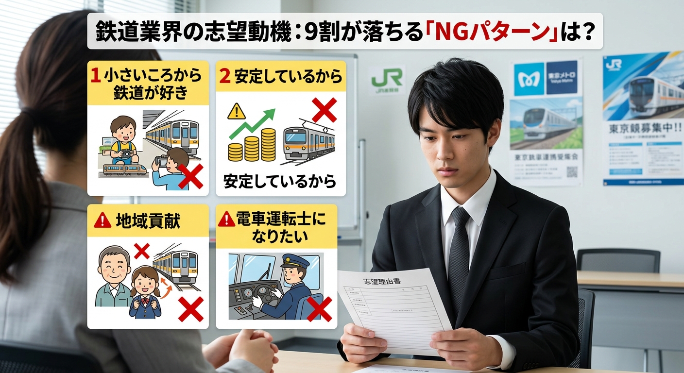 鉄道業界の志望動機